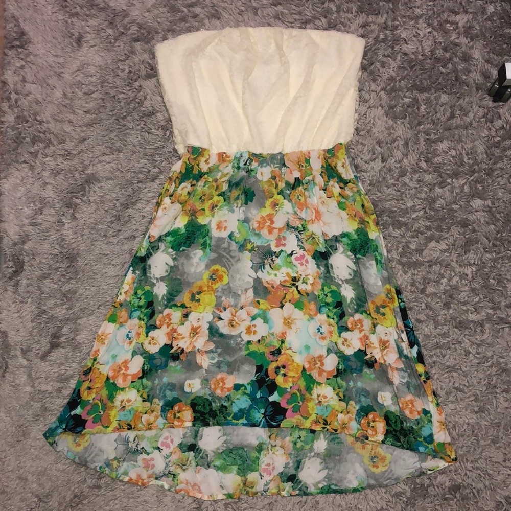 Hi-Low Lace Floral Dress💋